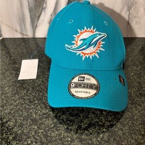 New Era Teal Miami Dolphins 9FORTY Adjustable Hat with Orange & White Logo